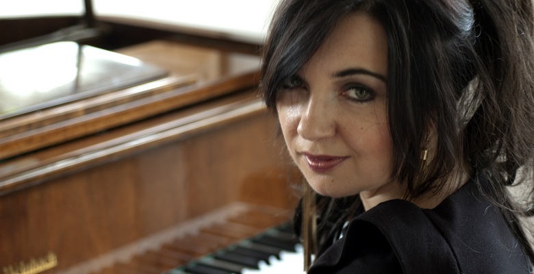 Evgenia Chudinovich at her piano. Photo: Steph Horak